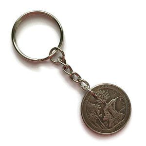 2018 Michigan State Quarter Keychain Stainless Steel Coin Unisex 4for$20